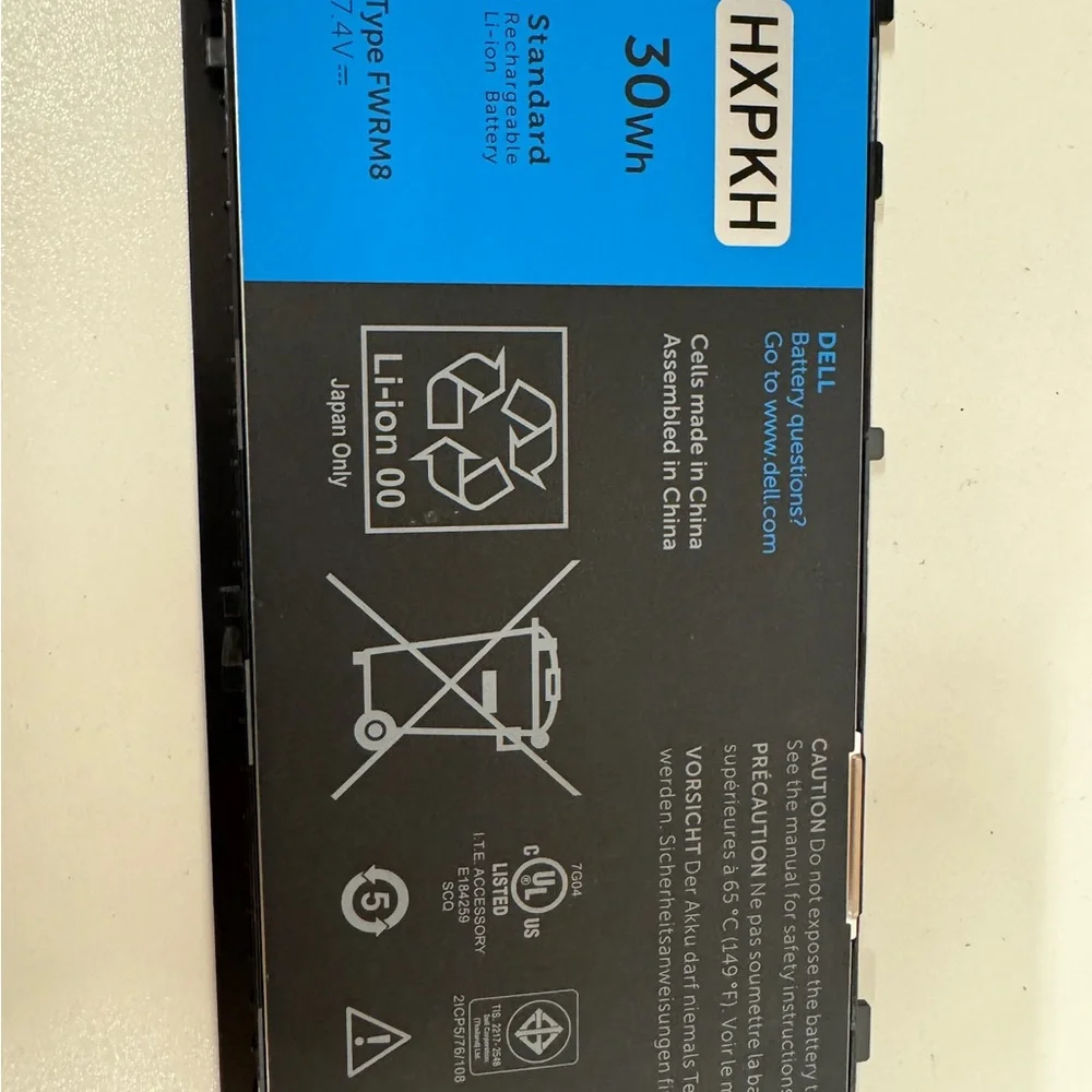 Dell FWRM8–30Whr Battery For Latitude 10 ST2